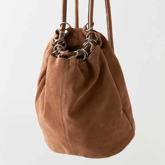 Urban Outfitters Handbags - ‼️⚡️UO REAL SUEDE BROWN Bucket RING Backpack $79⚡️